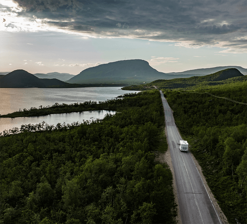 Beautiful road throught Sweden