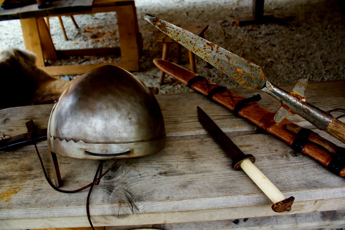 Samling av Viking artefakter