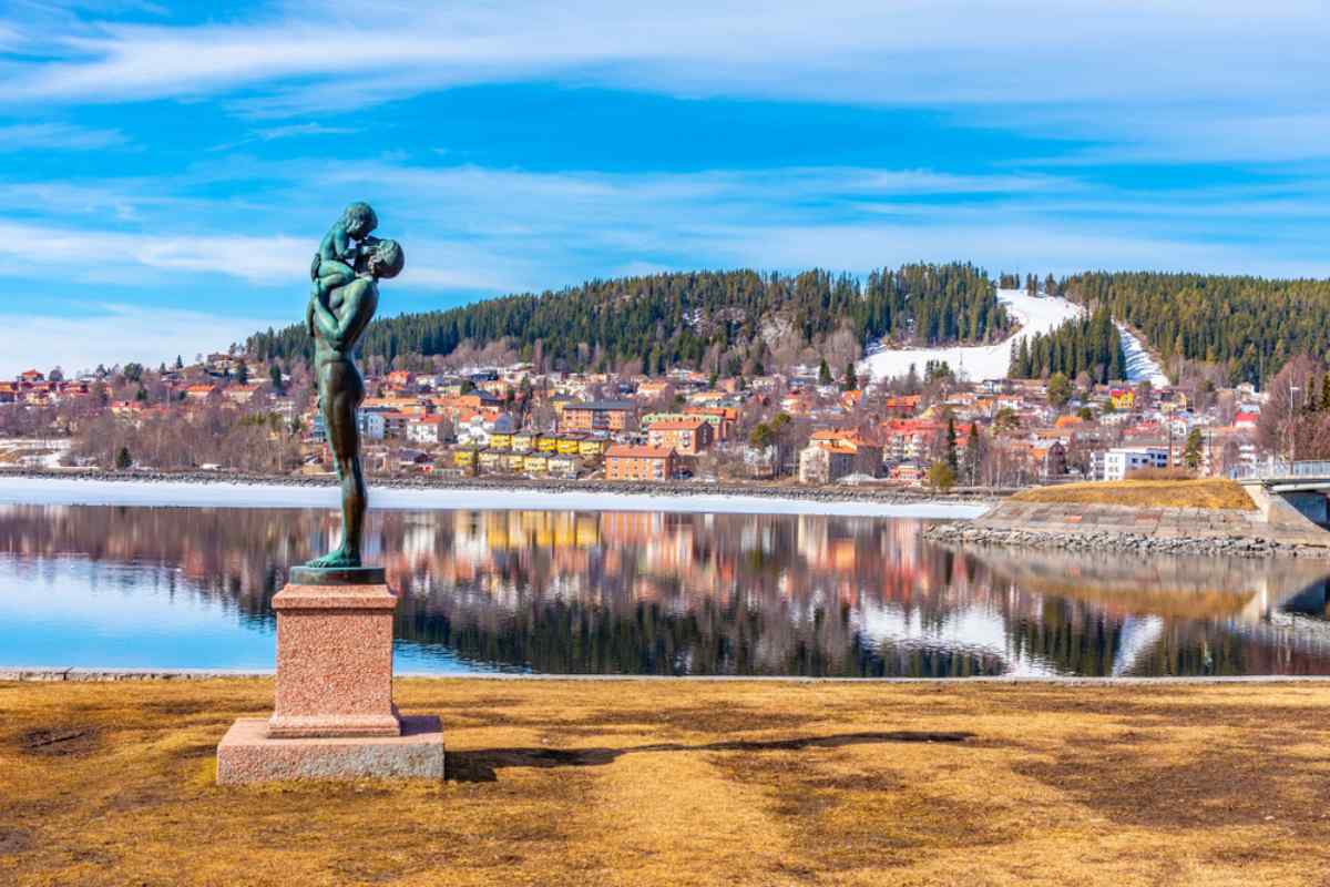 Blick auf das Stadtzentrum von Östersund