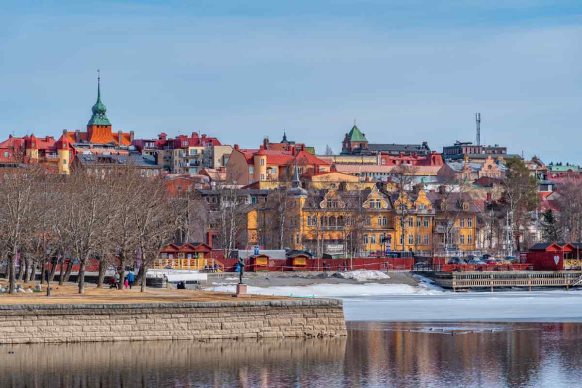 Blick auf das Stadtzentrum von Östersund