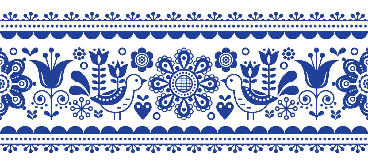 Svandinavian folk art pattern