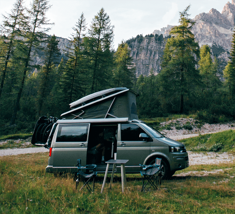 A campervan in any place in Sweden