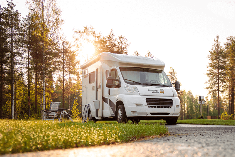 Motorhome in a place in Sweden